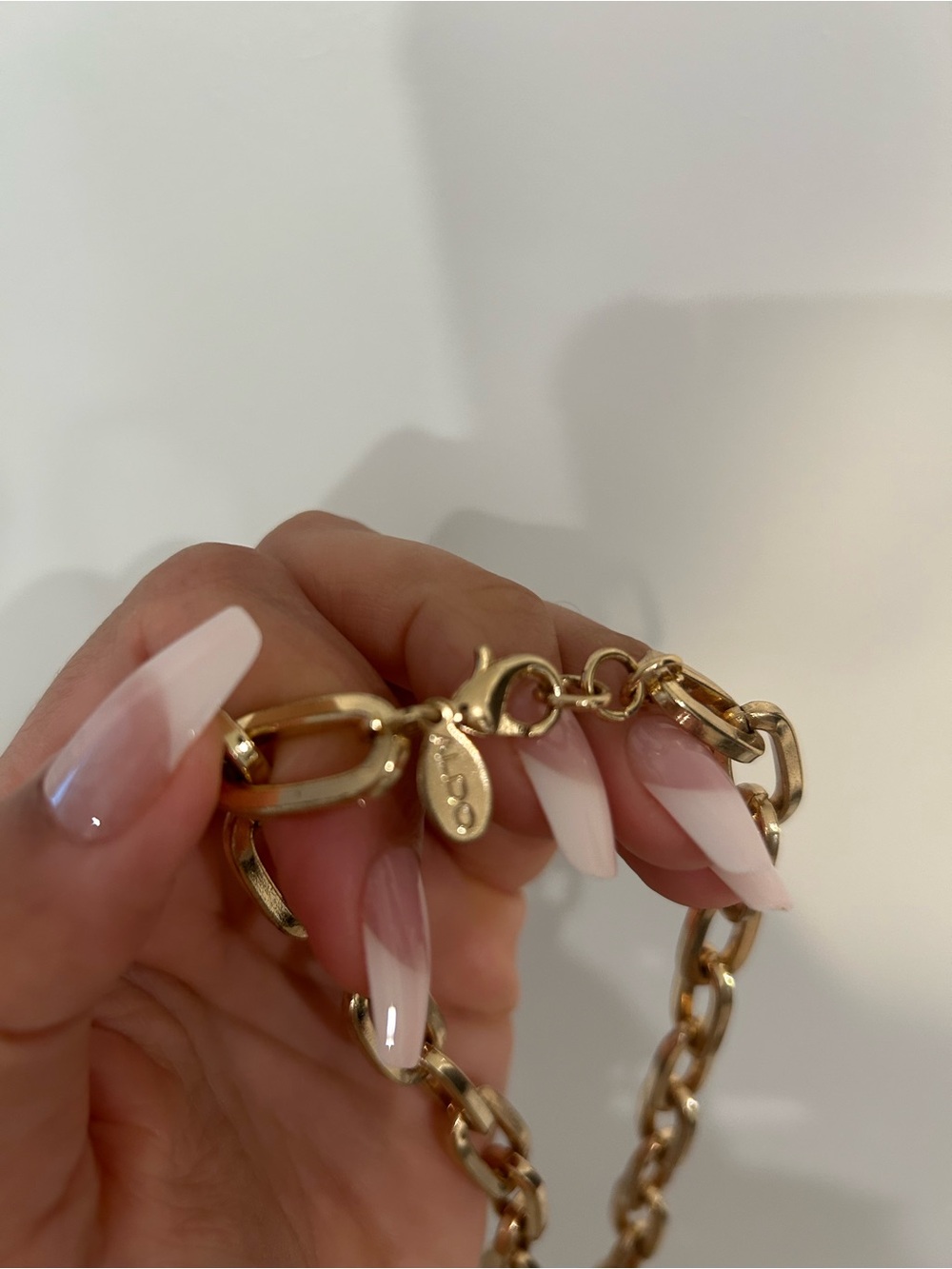 Aldo Gold-Tone Oval Link Necklace